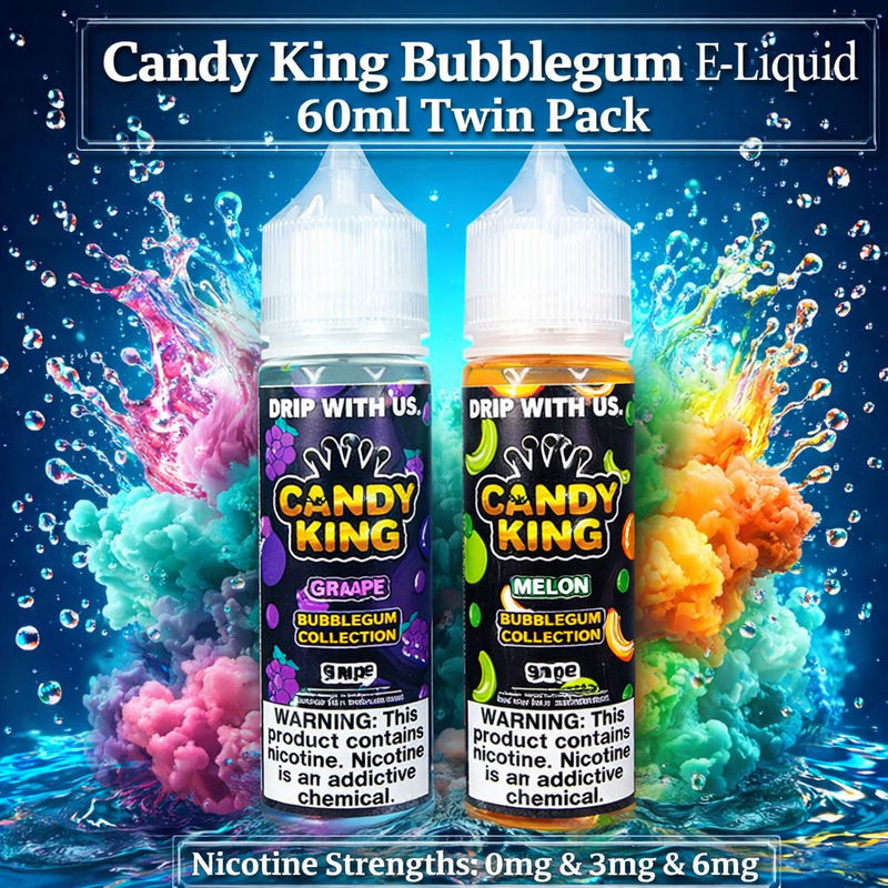 Load image into Gallery viewer, Candy King Bubblegum E-Liquid 60ml Twin Pack