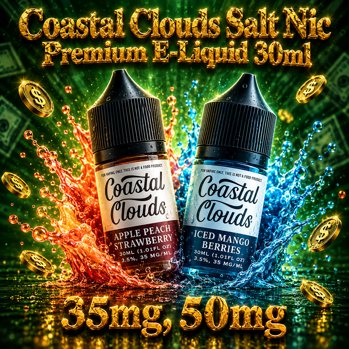 Coastal Clouds Salt Nic Premium E-Liquid 30ml