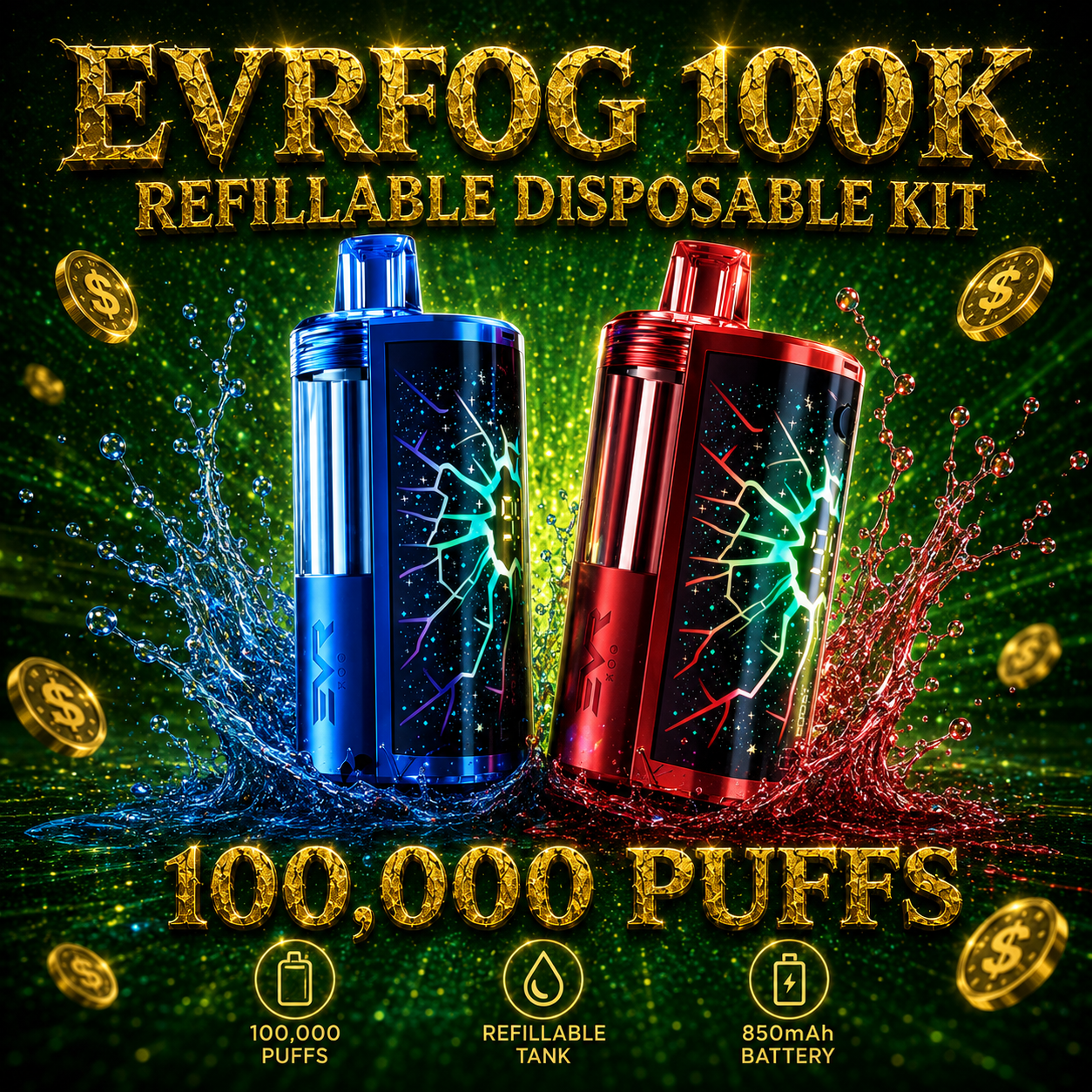 EVRFOG 100K Refillable Disposable KIT