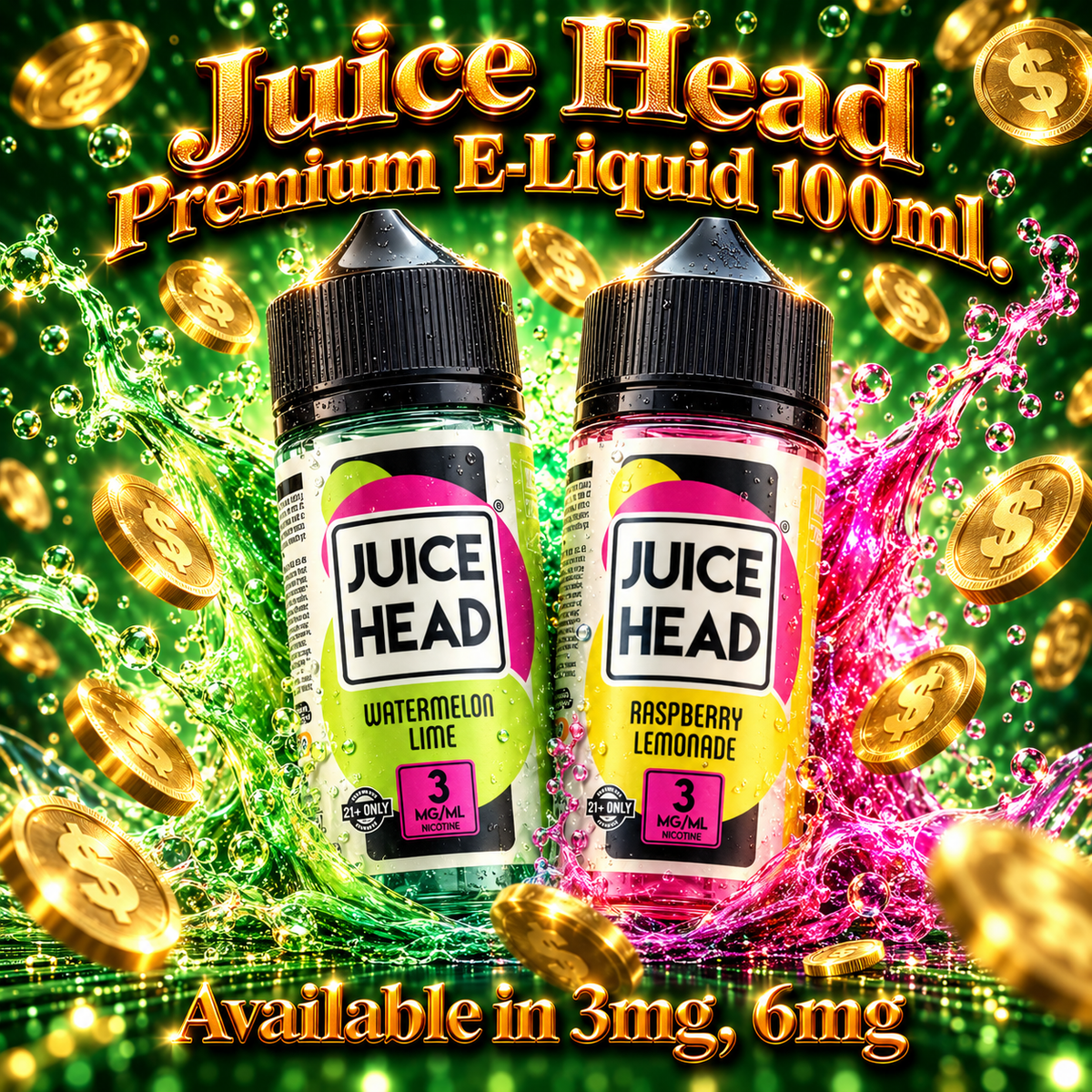Juice Head Premium E-Liquid 100ml