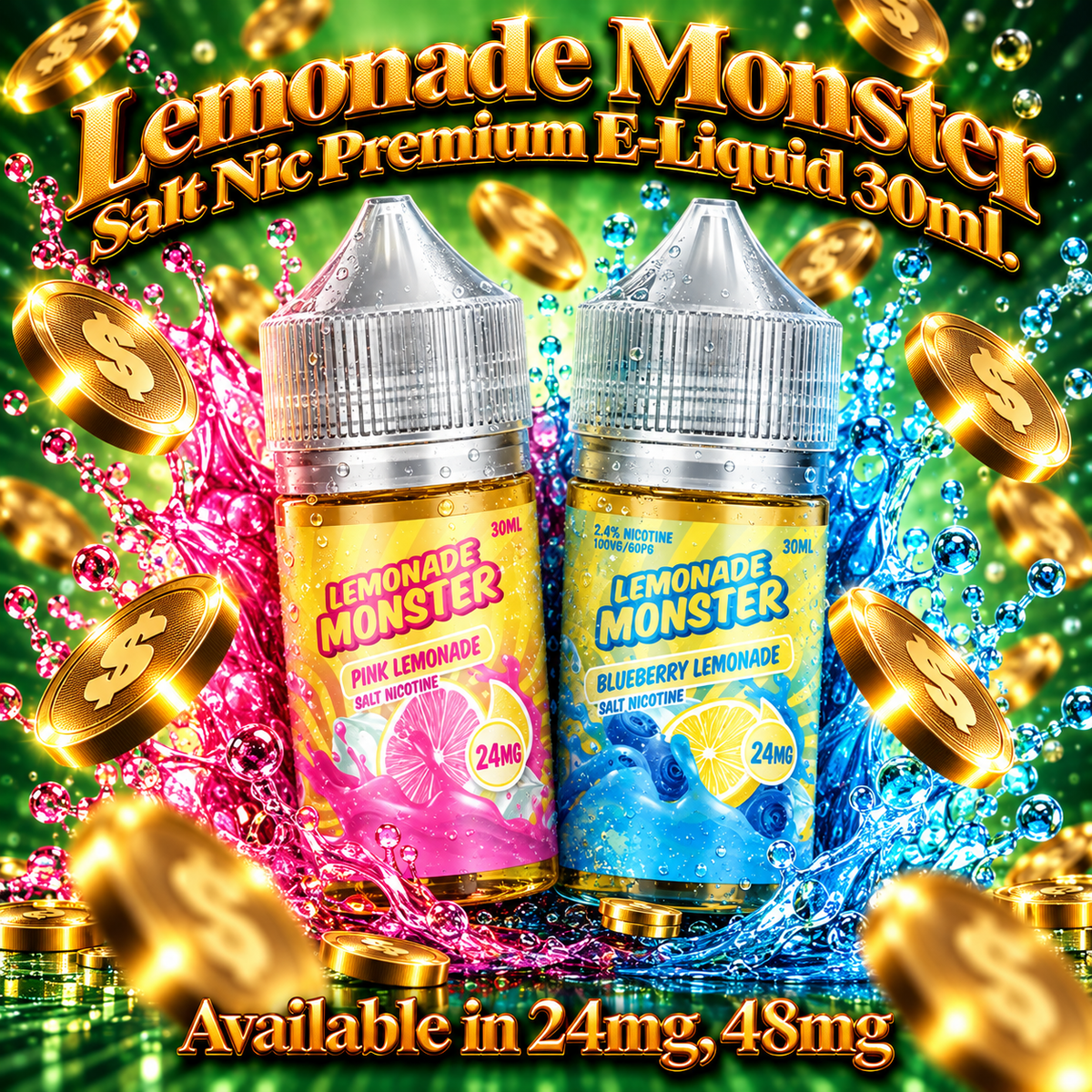 Lemonade Monster Salt Nic Premium E-Liquid 30ml