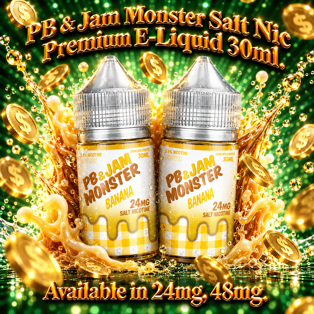 PB & Jam Monster Salt Nic Premium E-Liquid 30ml