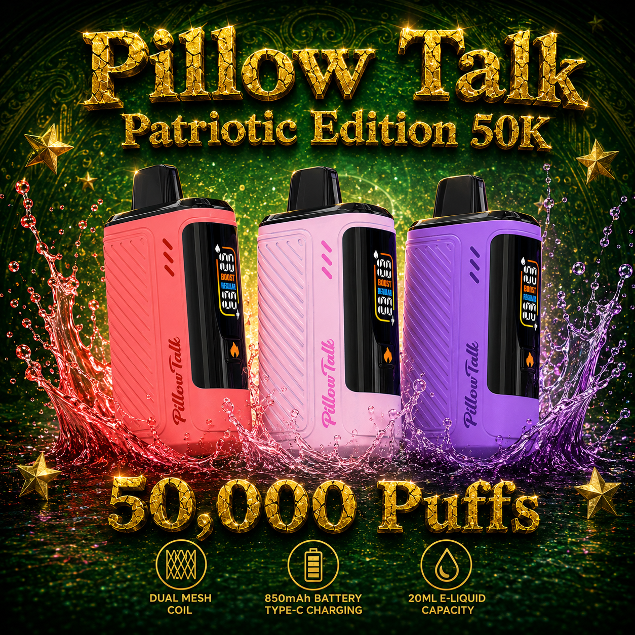 Pillow Talk Patriotic Edition 50K TEXAS COMPLIANT