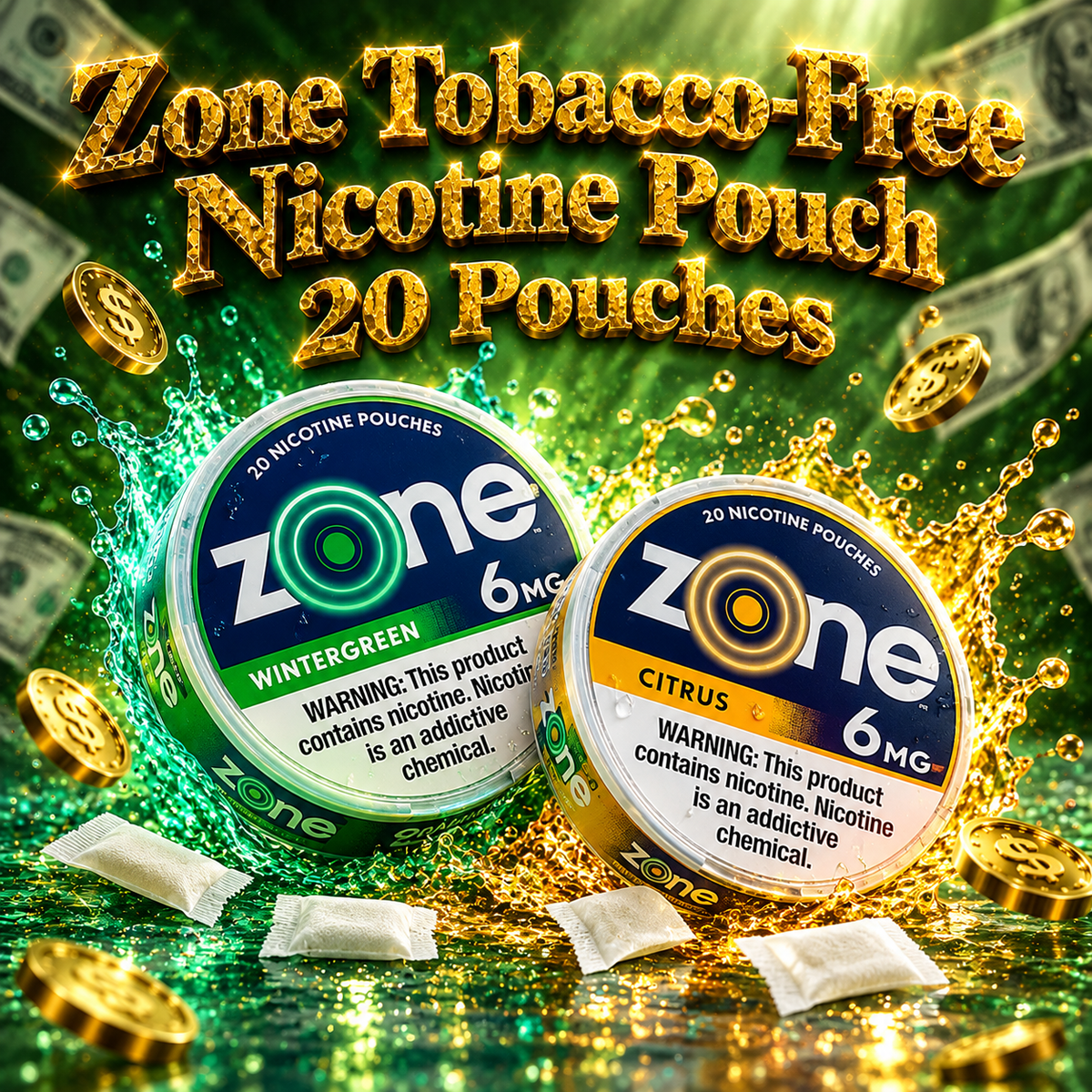 Zone Tobacco-Free Nicotine Pouch 20 Pouches